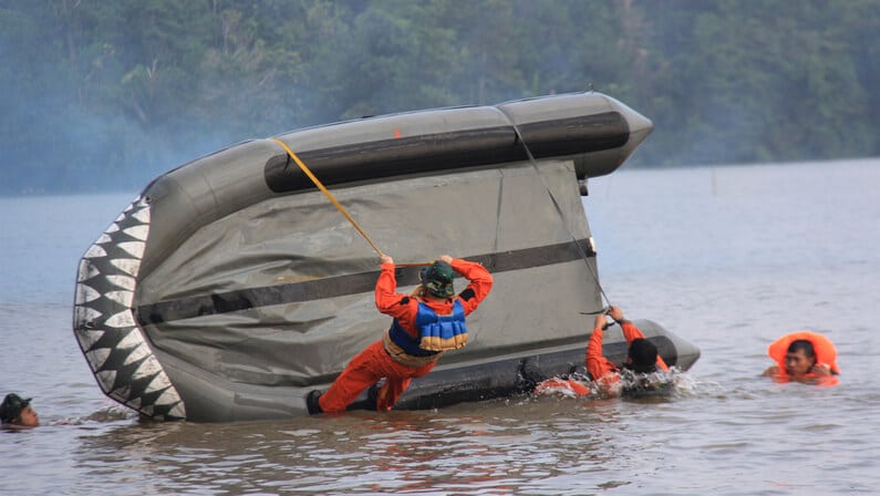 personal survival training on a boat