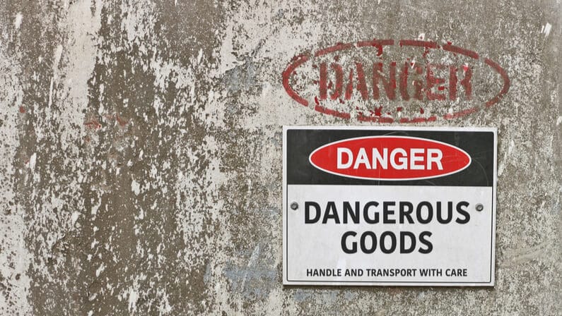 warning sign dangerous goods